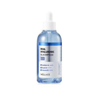 WELLAGE Real Hyaluronic Blue 100 Ampoule 100ml Korean skincare Kbeauty Cosmetics