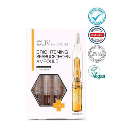CLIV Premium Brightening Sea Buckthon Ampoule 2mlx5ea Korean skincare Kbeauty Cosmetic