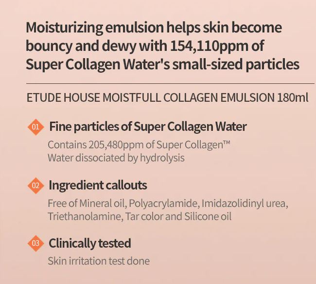 ETUDE HOUSE Moistfull Collagen Emulsion 180ml.