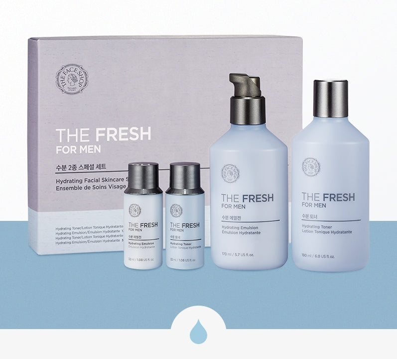 The Face Shop The Fresh For Men Hydrating 2 Set Korean skincare Kbeauty Cosmetics