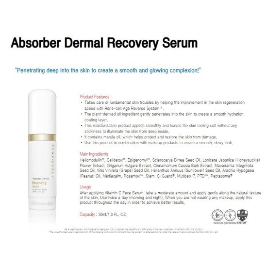RENE CELL Absorber Dermal Recovery Serum 30ml.