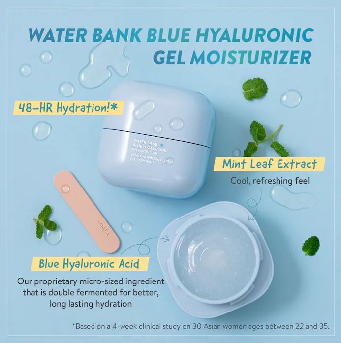 LANEIGE Water Bank Blue Hyaluronic Gel Moisturizer 50ml [For Oily Skin].