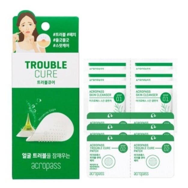 Trouble Cure, Trouble Cure Acropass Microneedle Pimple Patch 6ea, Dissolving, Painless, hyaluronic acid, Niacinamide