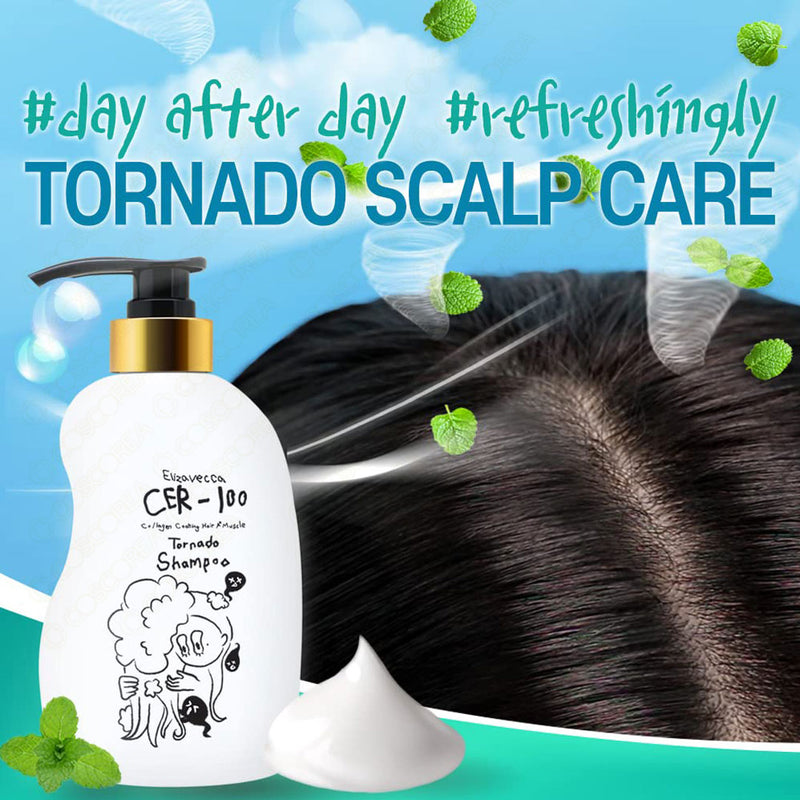 Elizavecca CER 100 Collagen Coating Hair Muscle Tornado Shampoo 500ml.