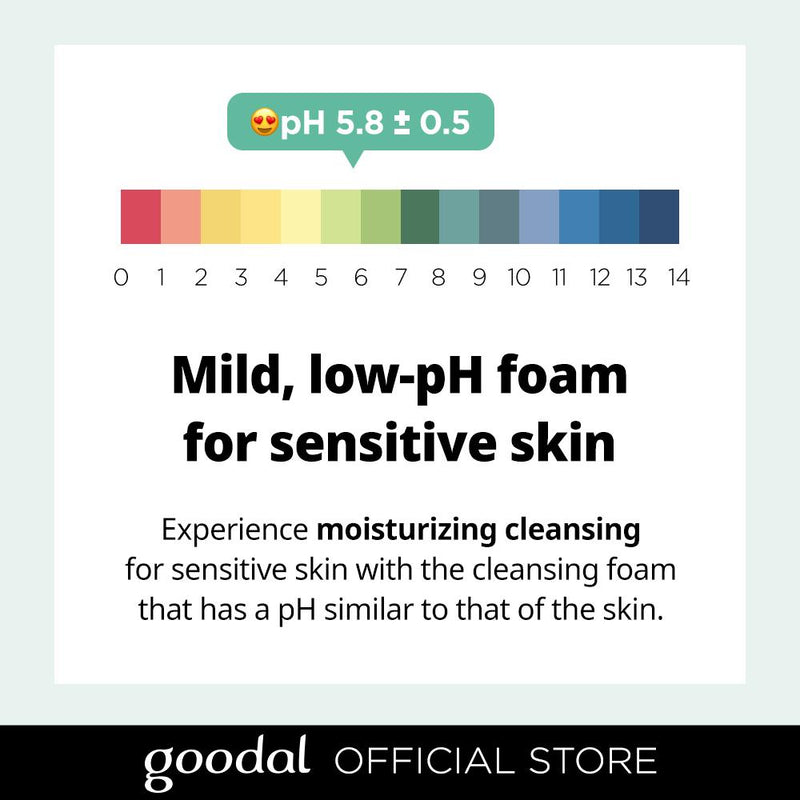 Mild, Low pH foam for sensitive skin, For all the skin types, Hypoallergenic