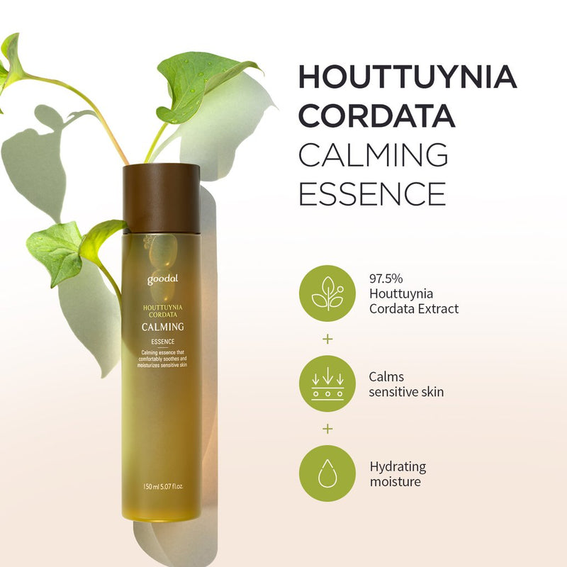 Calming essence, Cordata extract, Sensitive skin, Hydrating moisture