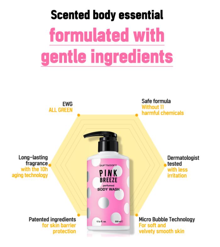 DUFT&DOFT Pink Breeze Perfumed Body Wash 500ml.