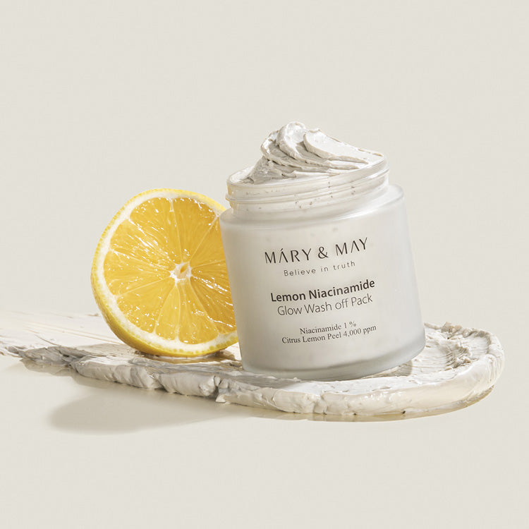 MARY&MAY Lemon Niacinamide Glow Wash Off Mask Pack 125g.