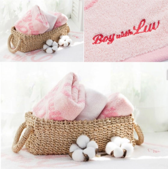 BTS Boy with luv before dyeing hand towel 2pc set Korean handcare Kbeauty