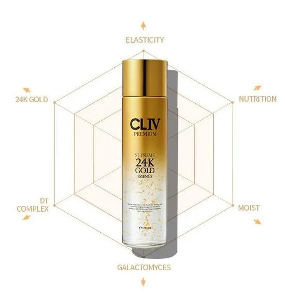 CLIV Supreme 24K Gold Essence 150ml Korean skincare Kbeauty Cosmetic