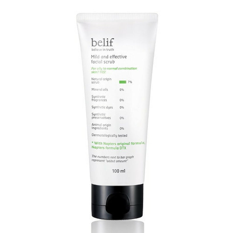 Belif，Belif 溫和有效的面部磨砂膏 100ml，有效，低刺激，面部護理