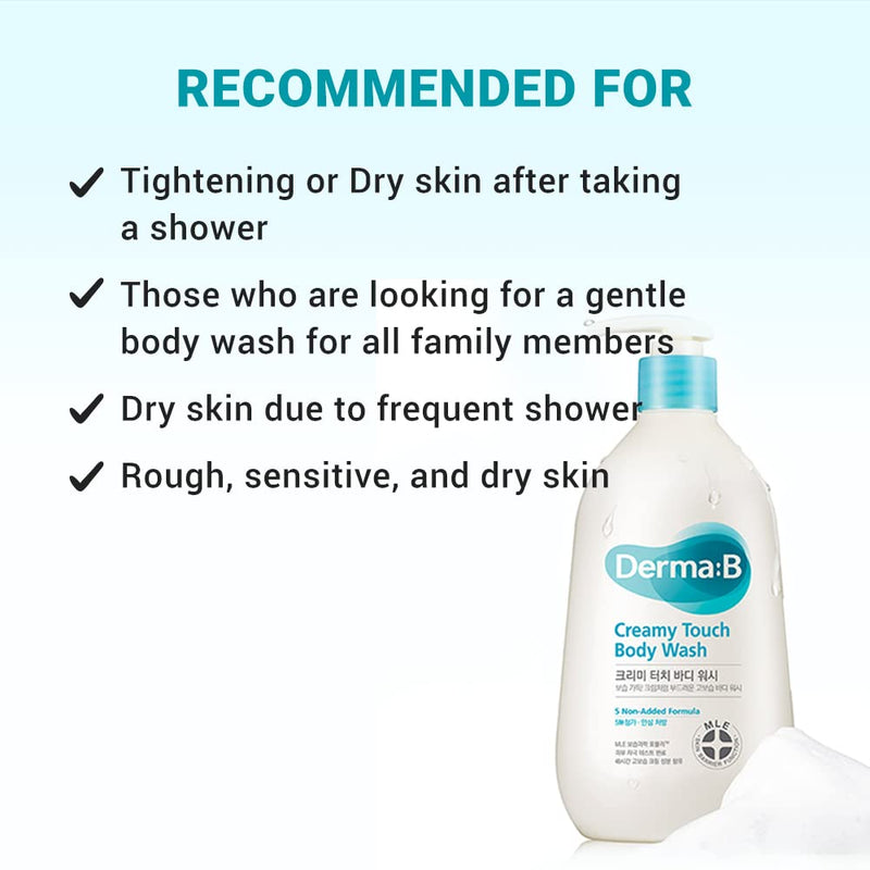 Derma B Creamy Touch Body Wash 400ml.