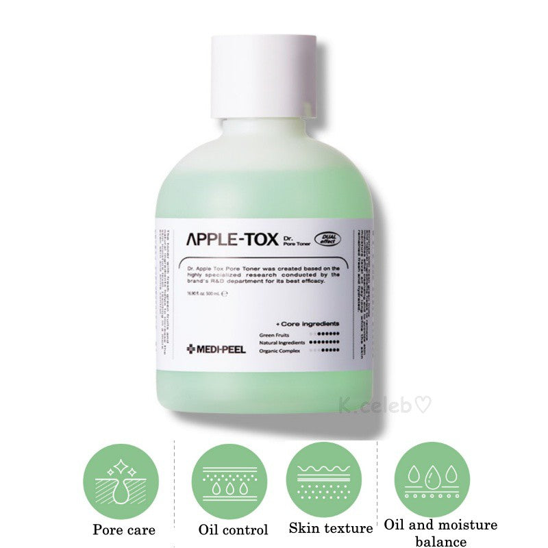 MEDI-PEEL Dr.Apple-Tox Pore Toner 500ml Korean skincare Kbeauty Cosmetics