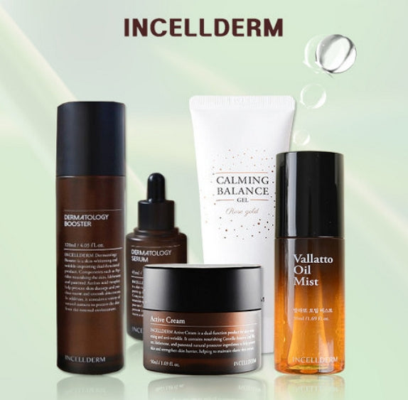 Incellderm 5 Set Cream Booster Serum Mist Calming Gel Korean skincare Kbeauty Cosmetics