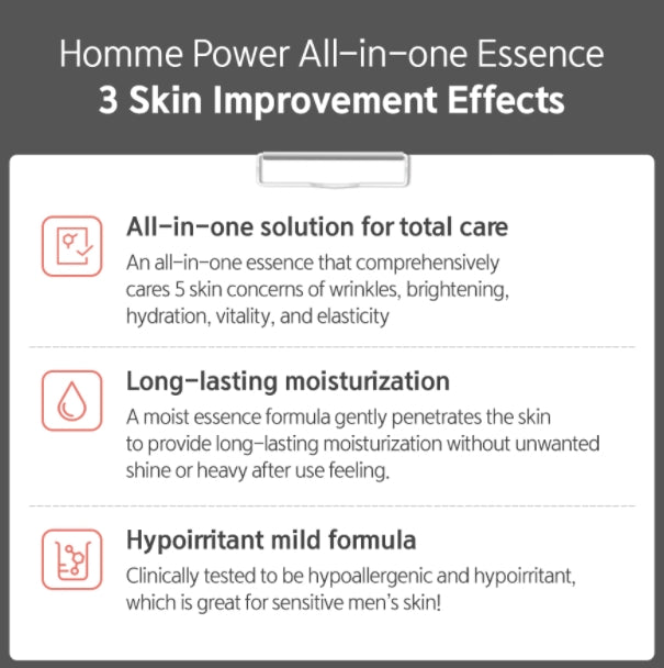 FATION Homme Power All-in-one Essence 140ml Korean skincare Kbeauty Cosmetics