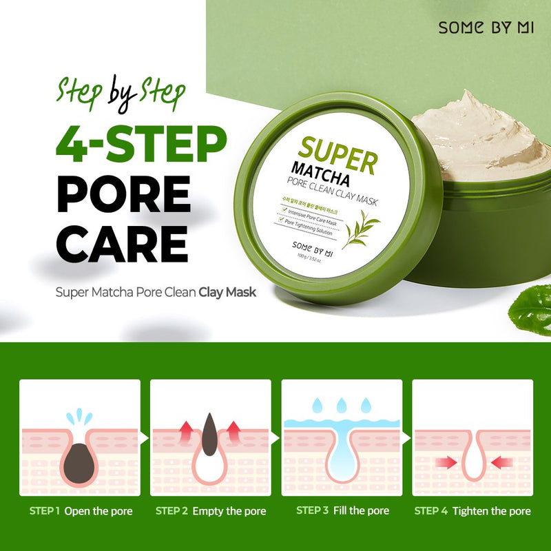 SOME BY MI SUPER MATCHA PORE CLEAN CLAY MASK 100g Korean skincare Kbeauty Cosmetics