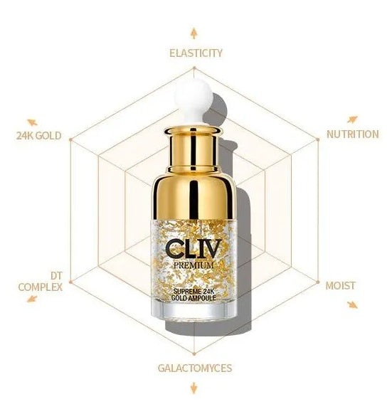 CLIV Supreme 24K Gold Ampoule 30ml Korean skincare Kbeauty Cosmetic