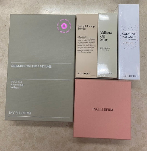 Incellderm 6 Set Cream Booster Serum Cleanser Mist Calming Gel Korean skincare Kbeauty Cosmetics