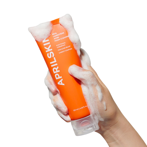 APRILSKIN Real Carrotene Acne Foam Cleanser 120ml.