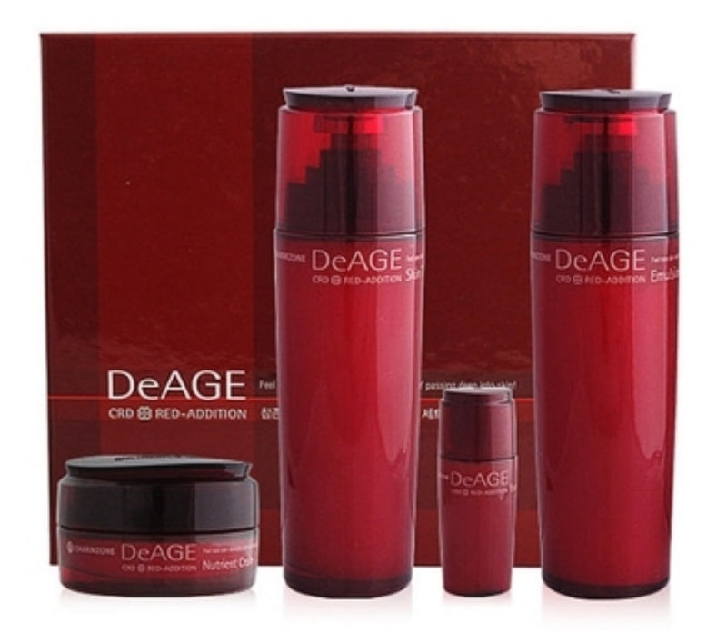 Charm Zone, CHARM ZONE DeAGE RED-ADDITION Toner Emulsion Cream Set, Darvidiana extract, Moisturizing, Resilient