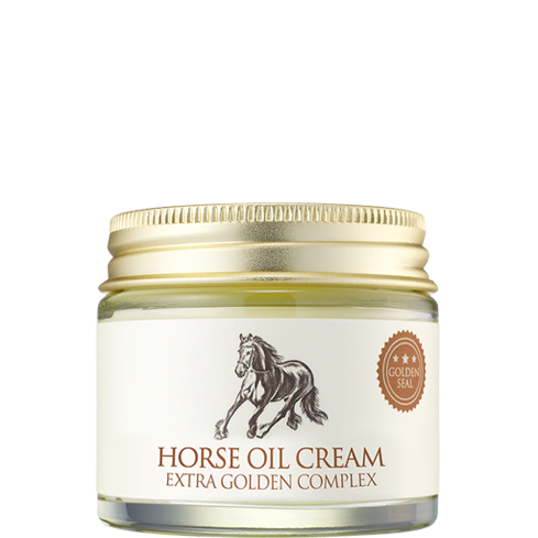 Charmzone Horse Oil Cream Golden Complex 70ml is Combination of horse oil and 24k gold extract for intense hydration and nourishment.