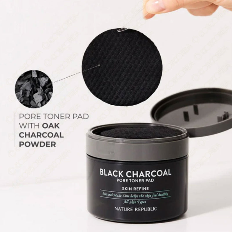 Natural Republic Natural Made Black Charcoal Pore Toner Pad 50sheet