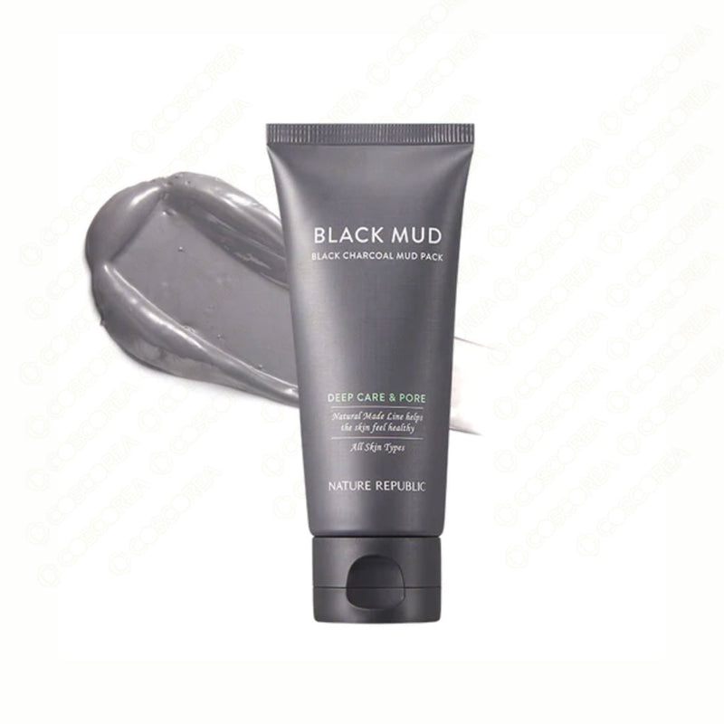 [Discontinued] Nature Republic Natural Made Black Charcoal Deep Pore Mud Pack 100ml