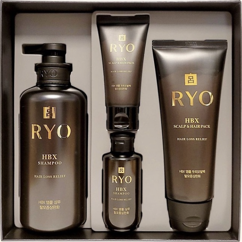 RYO HBX Shampoo Scalp Hairpack Hair Loss Relief Set