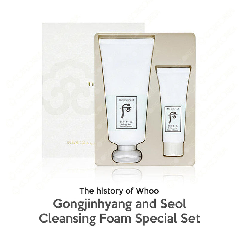 THE HISTORY OF WHOO Gongjinhyang Seol Cleansing Foam Set.