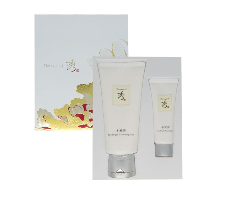 The Saga of Xiu Sunhyeyun Pure White Cleansing Foam Special Set Korean skincare Kbeauty Cosmetic