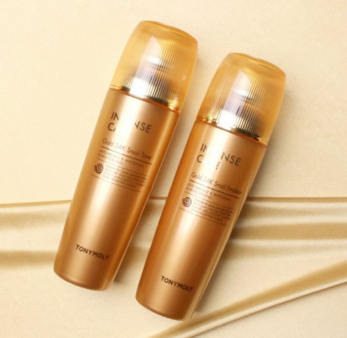 TONYMOLY Intense Care Gold 24K Snail 2 Set Korean skincare Kbeauty Cosmetics