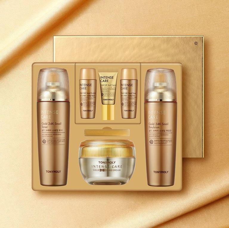TONYMOLY Intense Care Gold 24K Snail 3 Set Korean skincare Kbeauty Cosmetics