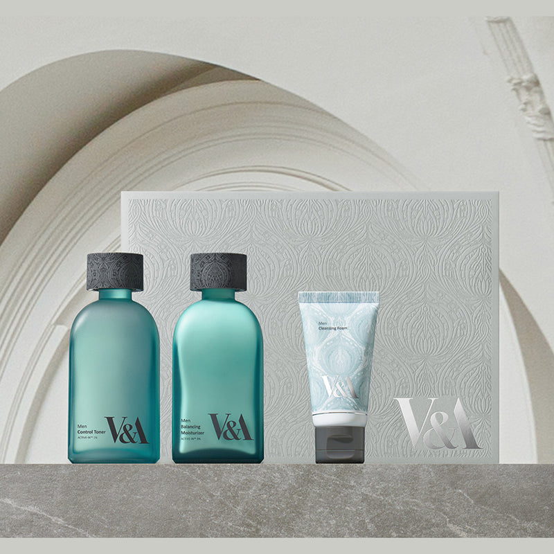 V&A Beauty Men Skin Care Essential Set.