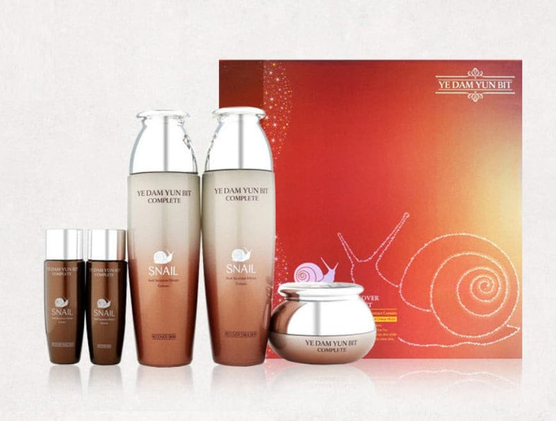 Ye Dam Yun Bit Complete Snail Recover Skincare Set 5ea Korean skincare Kbeauty Cosmetics