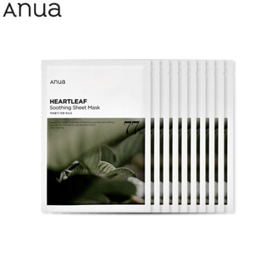 ANUA Heartleaf 77% Soothing Sheet Mask 25ml*10ea Korean skincare Kbeauty Cosmetics