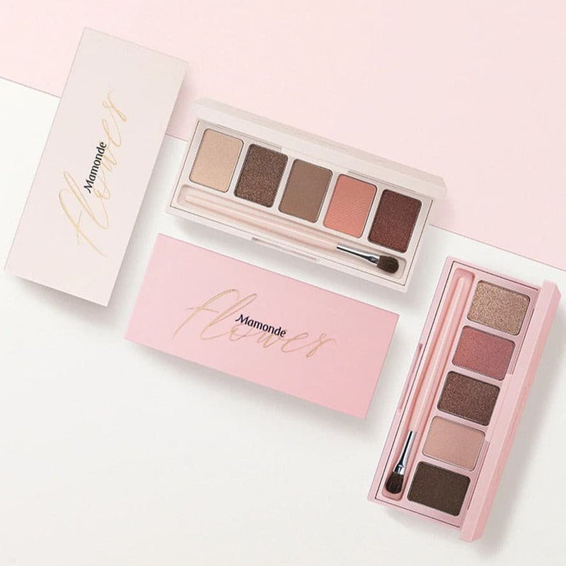 Mamonde Flower Pop Eye Palette 2Color is 5-color eye shadow palette featuring rose colors for daily makeup