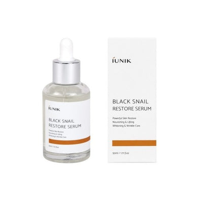 iUNIK New Black Snail Restore Serum 50ml Korean skincare Kbeauty Cosmetics