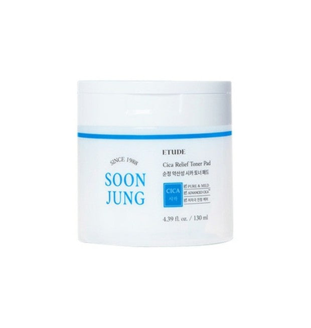 ETUDE HOUSE Soonjung Cica Relief Toner Pad 70ea 130ml.