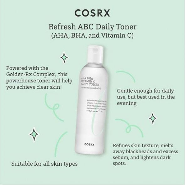 COSRX Refresh AHA BHA Vitamin C Daily Toner 150ml.